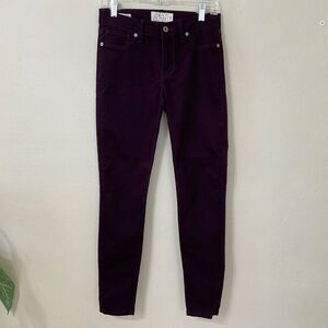 Lucky Brand Velour Jeans women’s size 4/27 Burgandy Goblin Core, Whimsgoth Punk